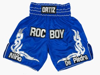 Shorts Boxe Anglaise Personnalisé : KNBXCUST-2041-Bleu